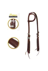 Synergy  - Hand Tooled Mayan Headstall Smooth and Groove Designer Hardware 3/4" - Sliding Ear -  10017-12-01-04