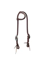 Working Tack - Sliding Ear - Headstall with Feather Design Hardware - 10-0606