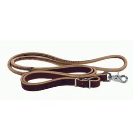 8' Leather Roping Reins - Latigo Leather - Rolled Center - 212397