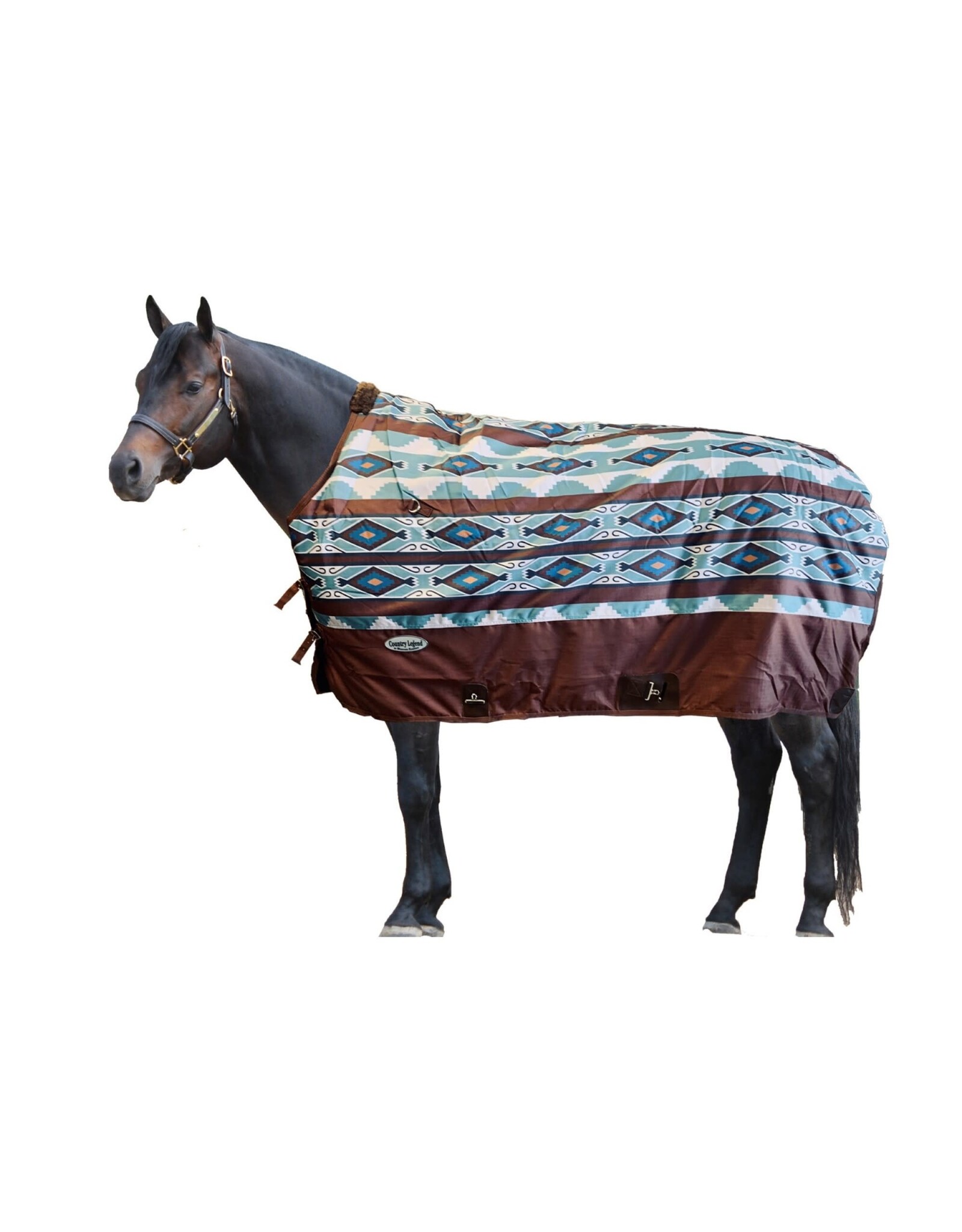 Blanket - Country Legend 1200D Winter Turnout 300g - Turq/Brown - 82 - 310001-19/82