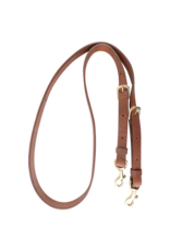 62" Adjustable Speed Event Flat Rein - 3/4"- Harness Leather w/Quick Release Snaps - CAS/SA-MSRF *Back Ordered July/24