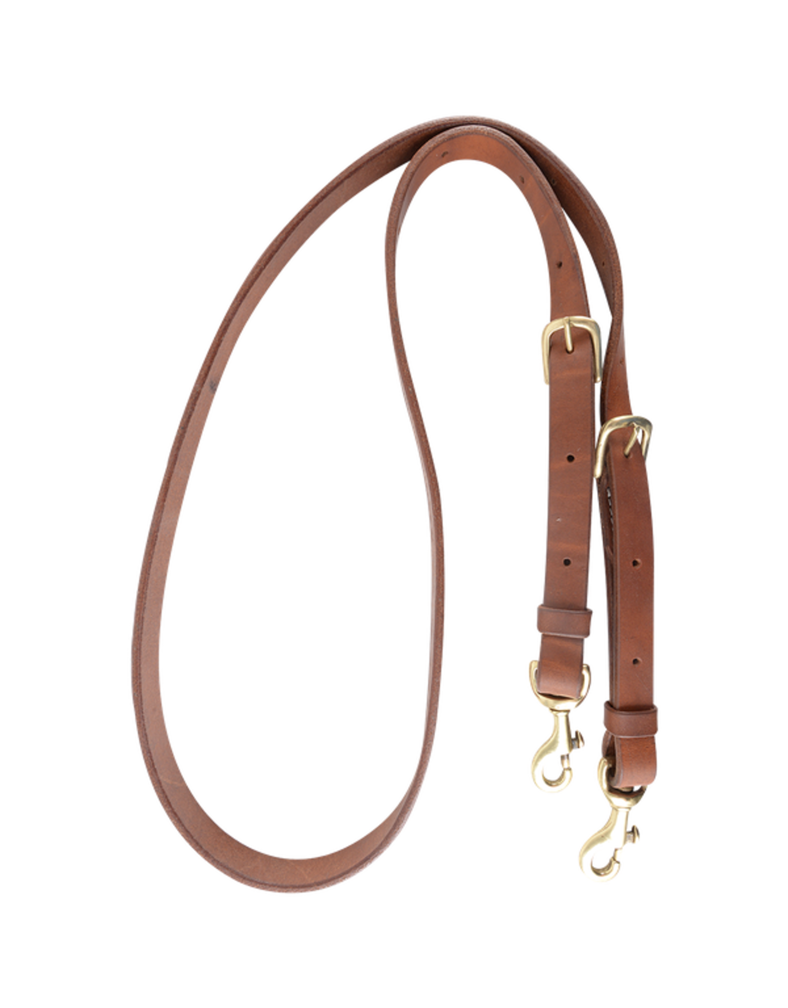 62" Adjustable Speed Event Flat Rein - 3/4"- Harness Leather w/Quick Release Snaps - CAS/SA-MSRF *Back Ordered July/24