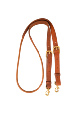 Adjustable Speed Event Rolled Rein - 1" x 62" - Harness Leather w/Quick Release Snaps - CAS/SA-MSRR1