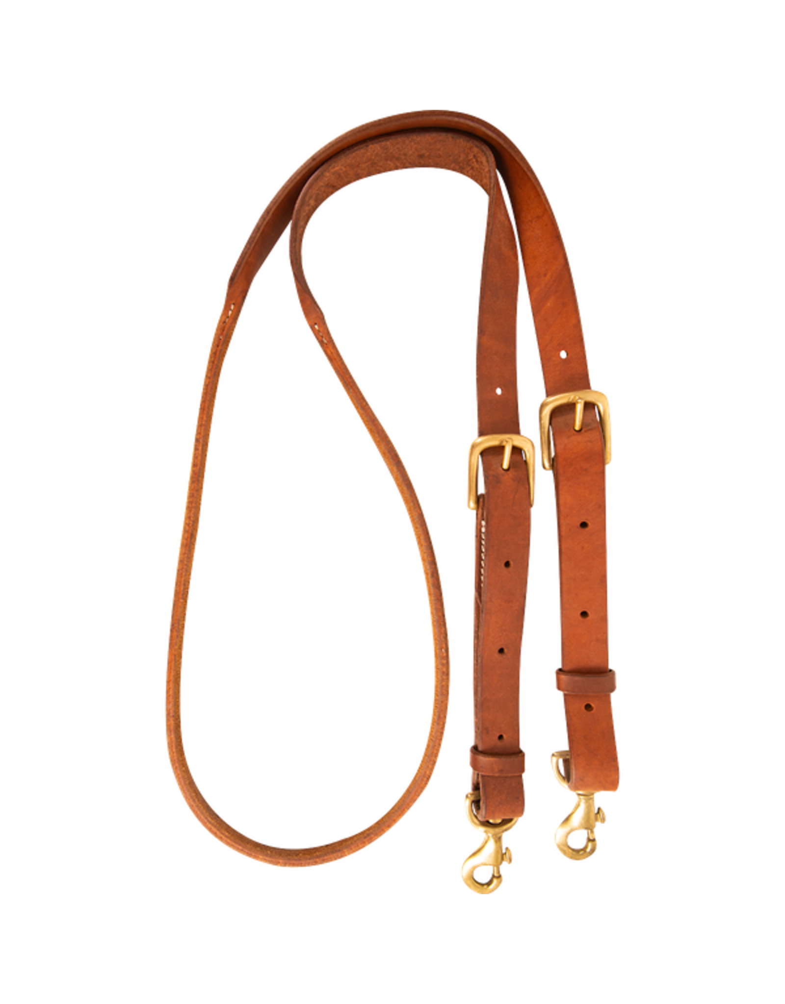 Adjustable Speed Event Rolled Rein - 1" x 62" - Harness Leather w/Quick Release Snaps - CAS/SA-MSRR1