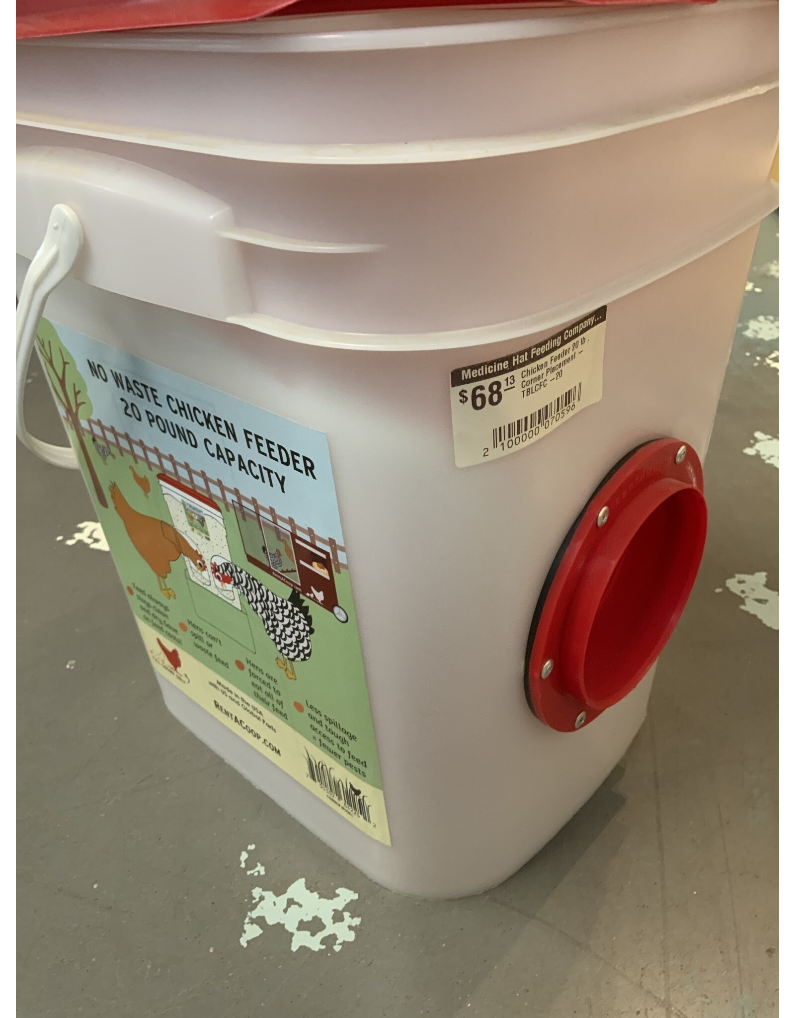 Chicken Feeder 20 lb , Corner Placement - TBLCFC -20