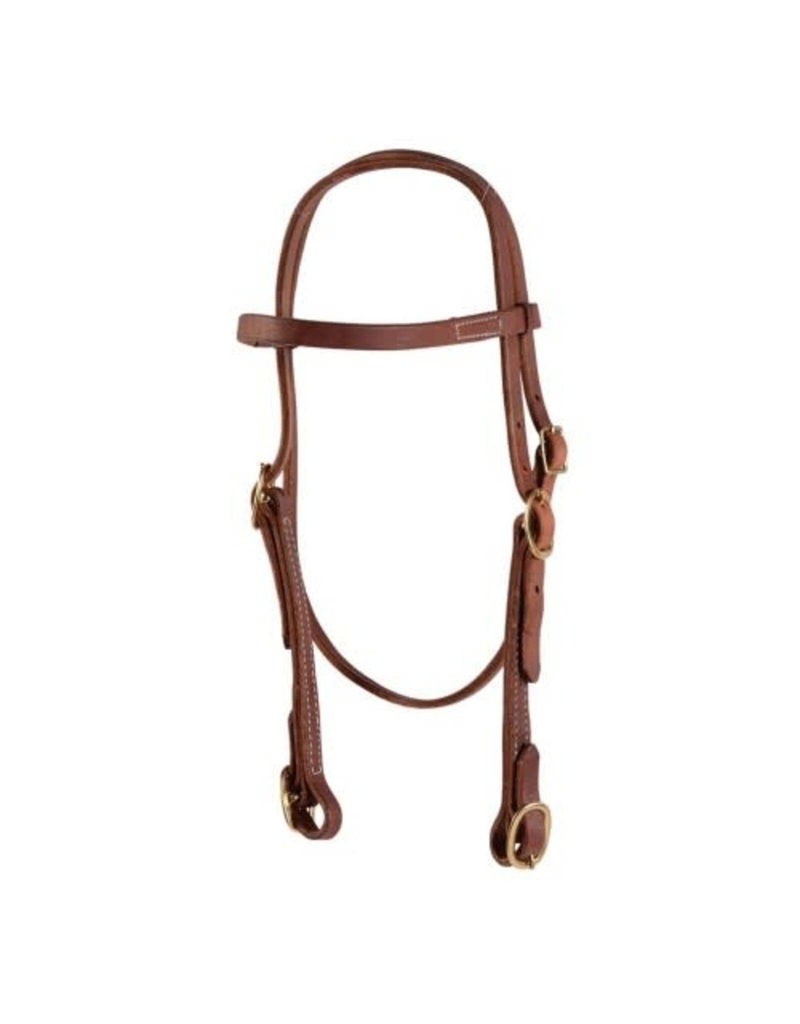 Browband Headstall with Buckles, Oiled Harness Leather - 202826-57