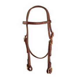 Browband Headstall with Buckles, Oiled Harness Leather - 202826-57