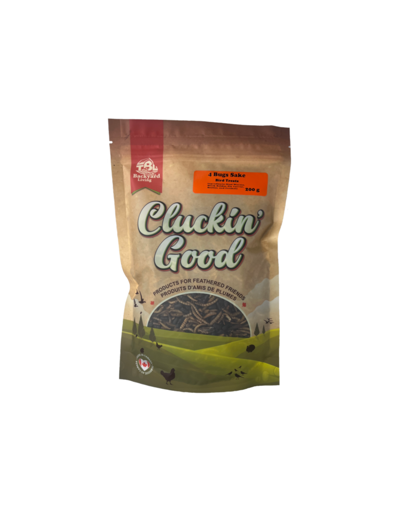 Cluckin Good  4 Bugs Sake  200g  12 bags / per box - TBLCG4BS001