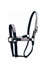 WESTERN RAWHIDE SIGNATURE PATTERN HALTER WITH ANTIQUE SILVER FINISH HARDWARE, NO SNAP - NAVAJO PTRN - AVG- 293162-27/AVG
