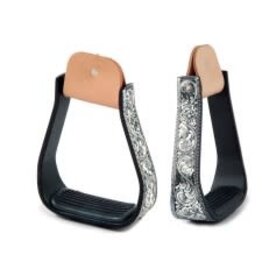 ALUMINUM STIRRUPS WITH LEATHER TREADS - 183586
