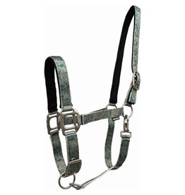 COUNTRY LEGEND CACTUS PRINT PADDED HALTER - SEA GREEN - HORSE - 293031-79/H