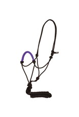 MUSTANG SOLID NOSE ROPE HALTER W/LEAD - PURPLE - 292809-22