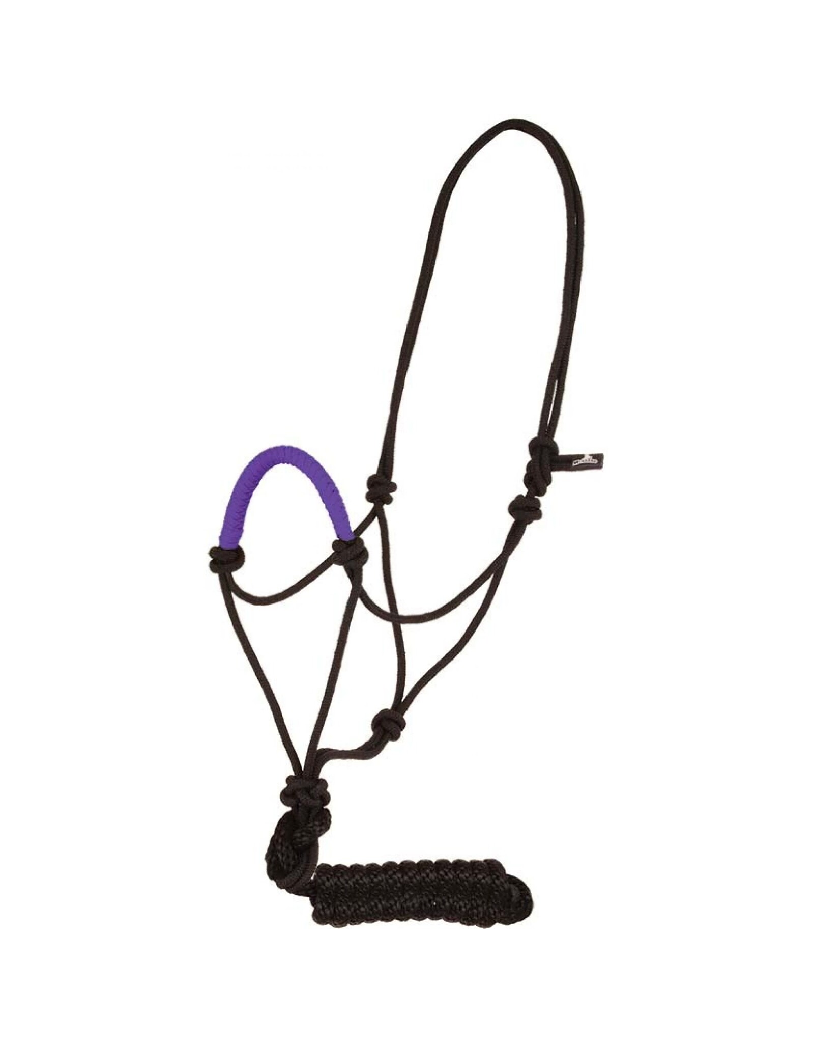 MUSTANG SOLID NOSE ROPE HALTER W/LEAD - PURPLE - 292809-22