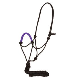 MUSTANG SOLID NOSE ROPE HALTER W/LEAD - PURPLE - 292809-22