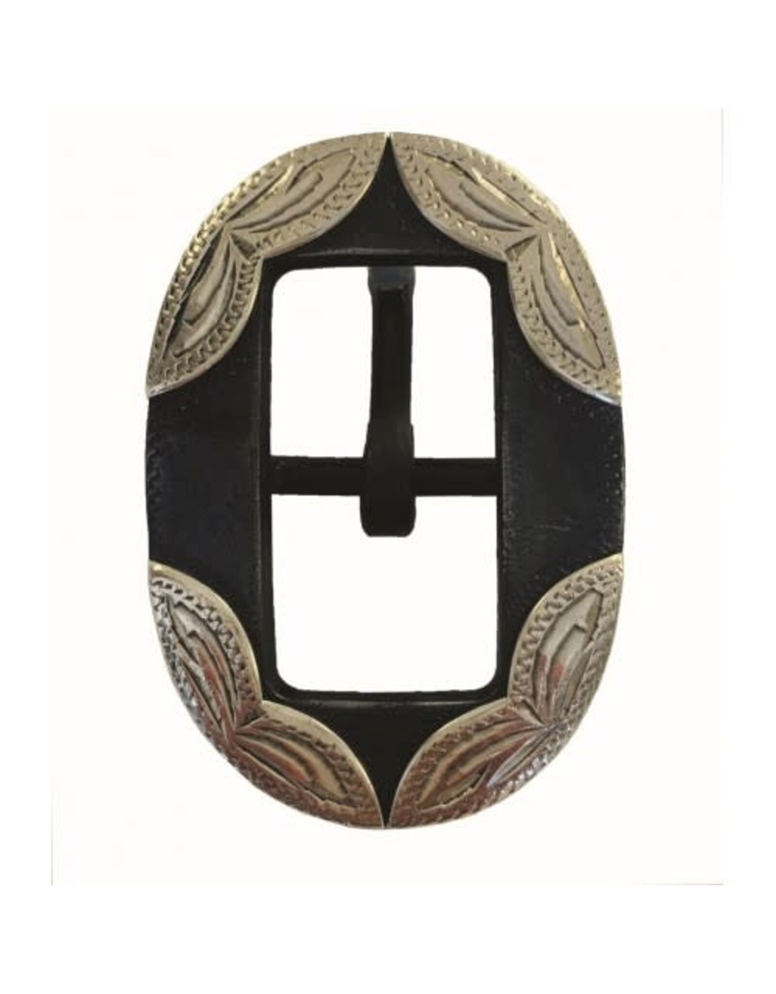 WESTERN RAWHIDE SIGNATURE RUST IRON SILVER BUCKLE 3/4" - SILVER TRIM - 510126