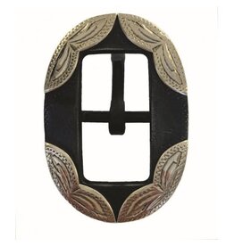 WESTERN RAWHIDE SIGNATURE RUST IRON SILVER BUCKLE 3/4" - SILVER TRIM - 510126