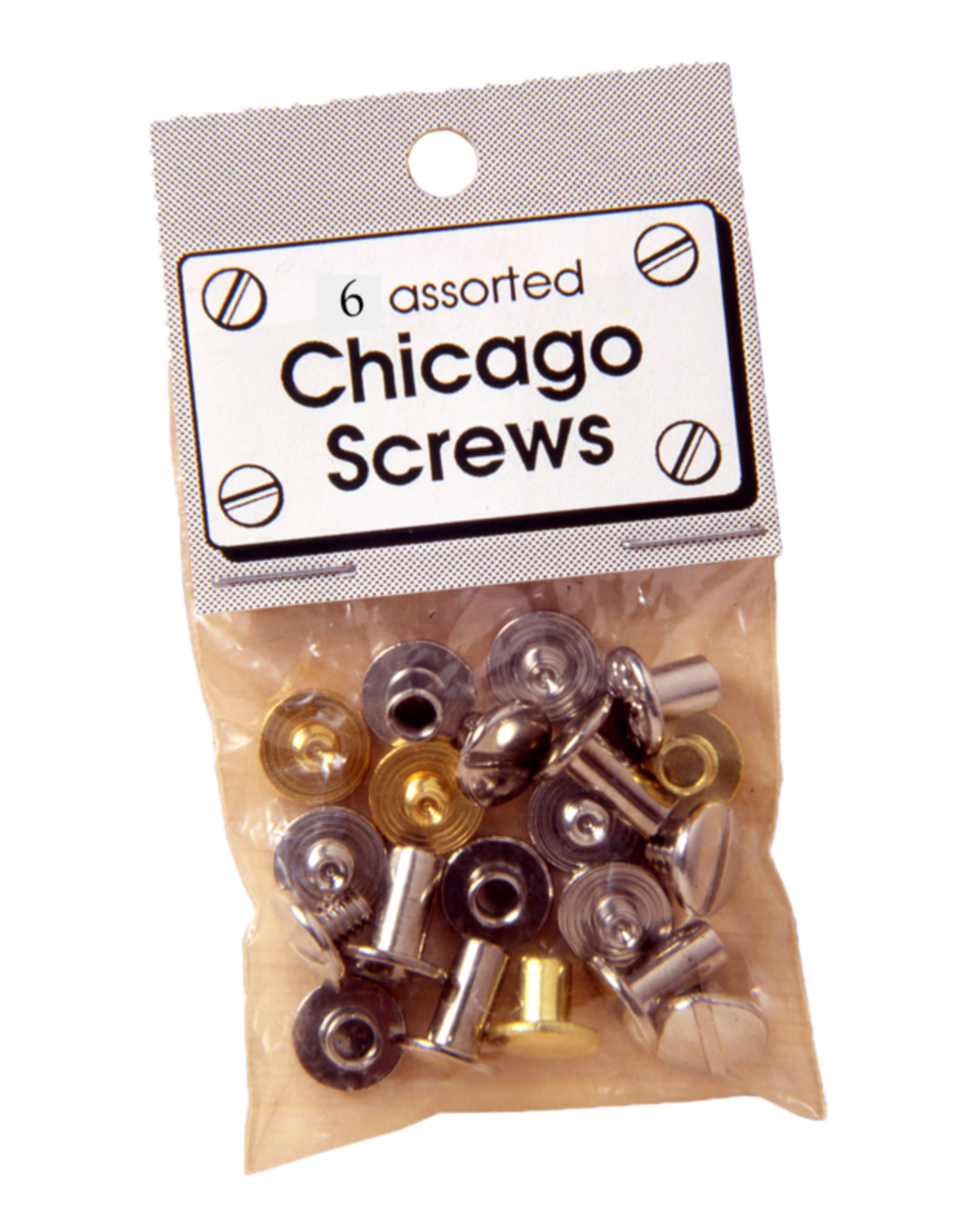Tough 1 - Chicago Screws -  TJT75-09740B - 6 Pack ; steel, brass, and chrome plated posts with screws. Assorted sizes