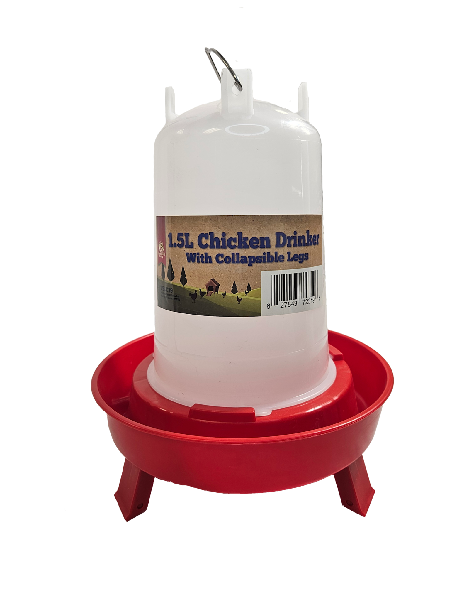 1.5L Poultry Drinker with Collapsible Legs - TBLC19 * Back Ordered