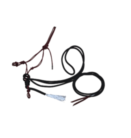 Burwash Kanga Horseman 4-Knot Hackamore w/ Mecate Rein - TBWKNH CHMC-BK