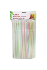 Straw Striped Flexible 120 Pack -  MH-074250