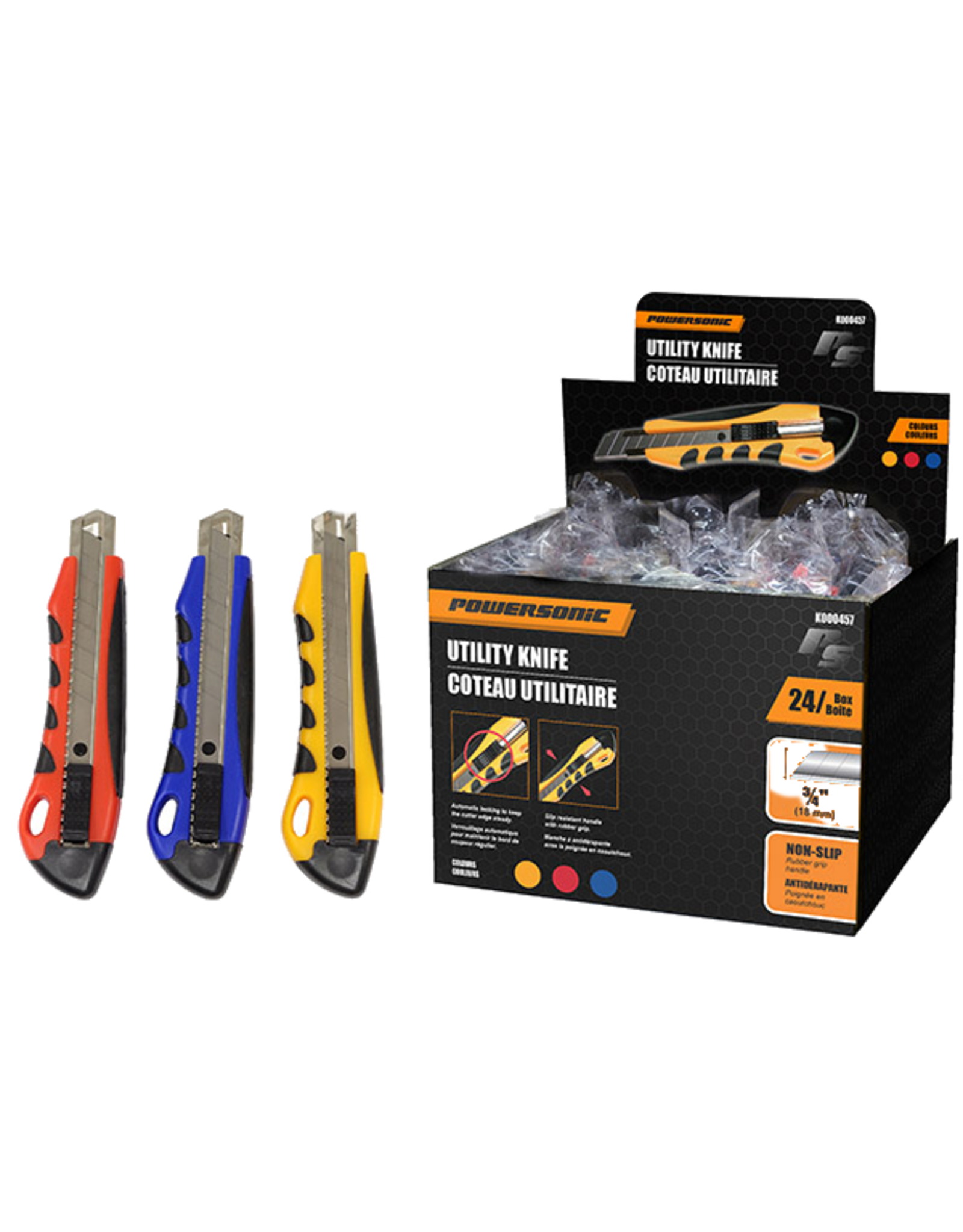 Knife Utility Large Heavy Duty w/Rubber Grip - MH-K000457