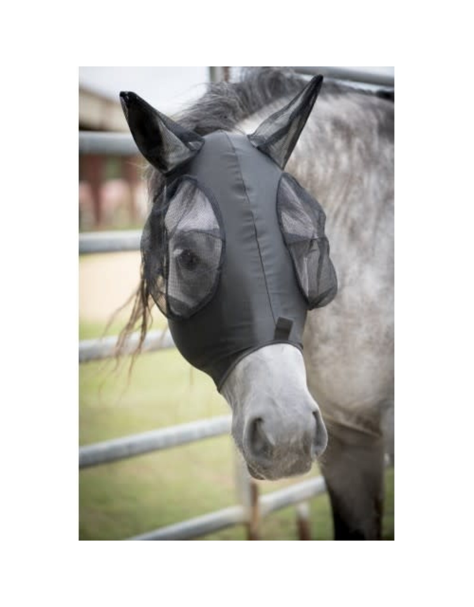 EQUI-SKY LYCRA FLY MASK WITH EARS - Grey - 317770-18/M - Medium