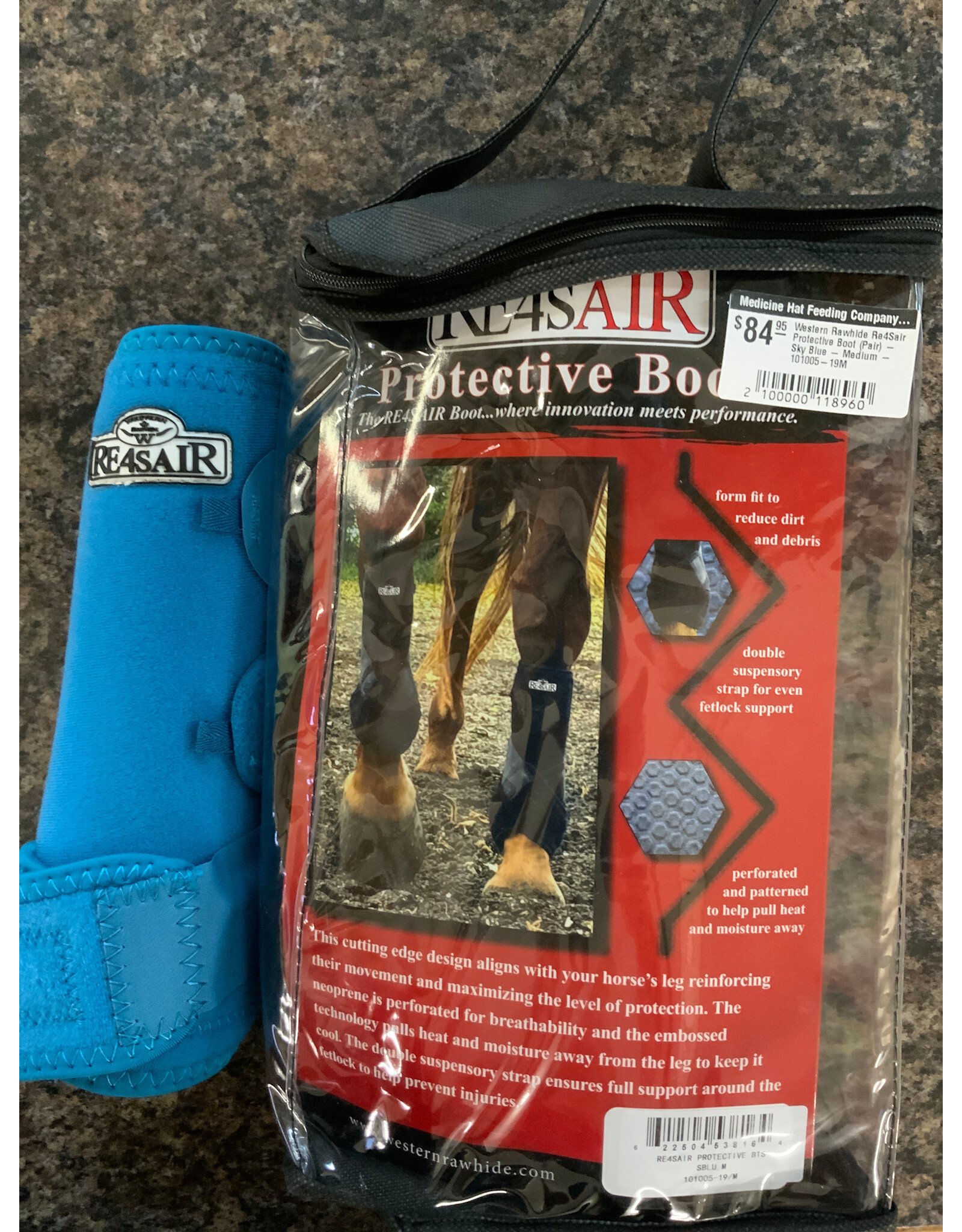 Western Rawhide Re4Sair Protective Boot (Pair) - Sky Blue - Medium - 101005-19M