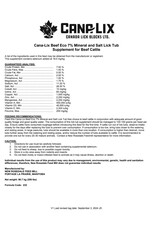 CANA LIX Cana-Lix Beef Eco 7% Mineral & Salt Tub 200lb - No Urea - CP 7%, Fiber 1.40%, Fat 0 .50%, Vit A 450,000, Vit D 45,000, Vit E 2300 - (232)