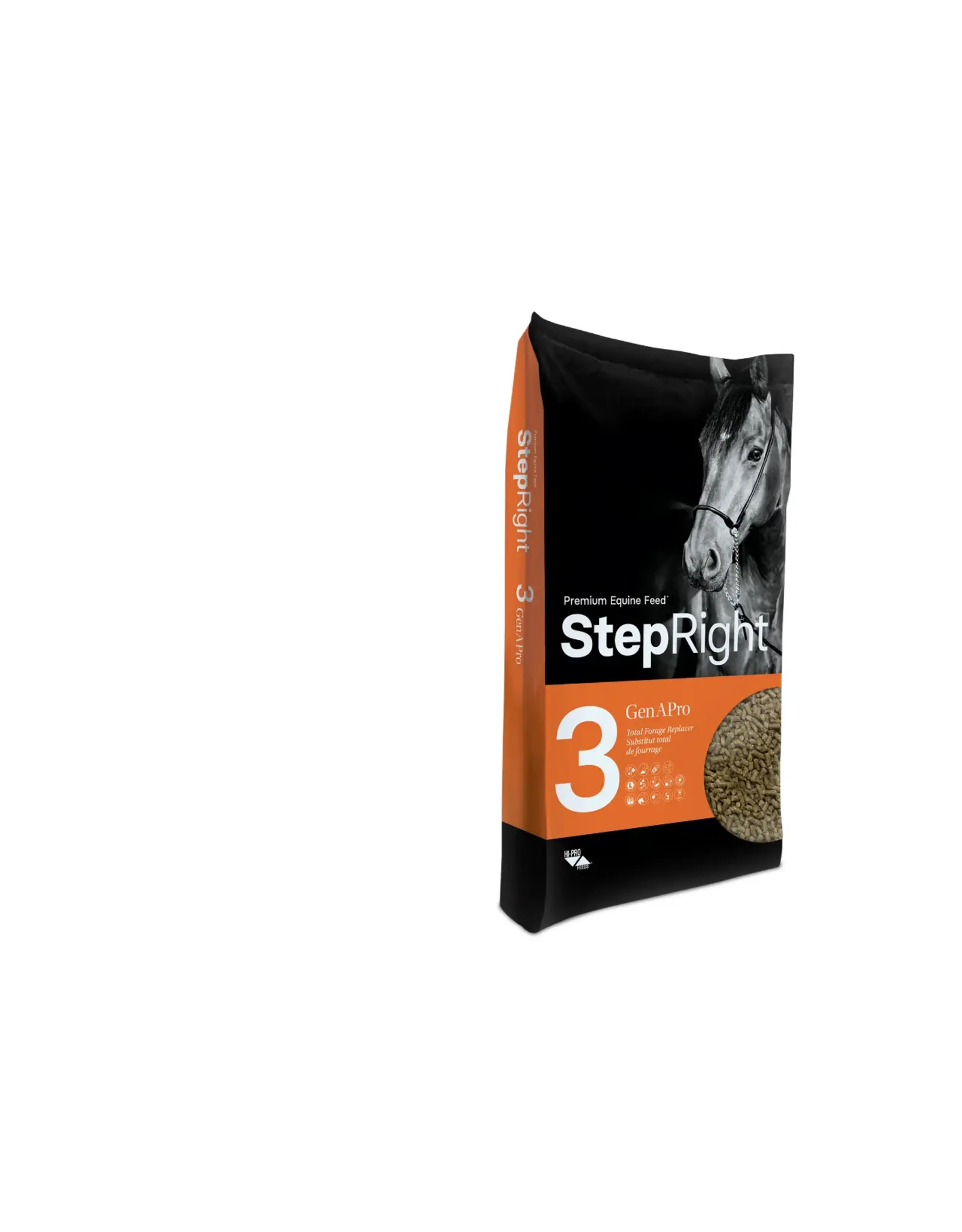 Step Right STEP RIGHT STEP 3 - GENAPRO - COMPLETE  FEED -  Mini Cube 18.18KG  - NSC < 8.8%, CP 15.0%, Fat 3.0%, Fiber 21% - Total or Partial Forage Replacer -  17296225