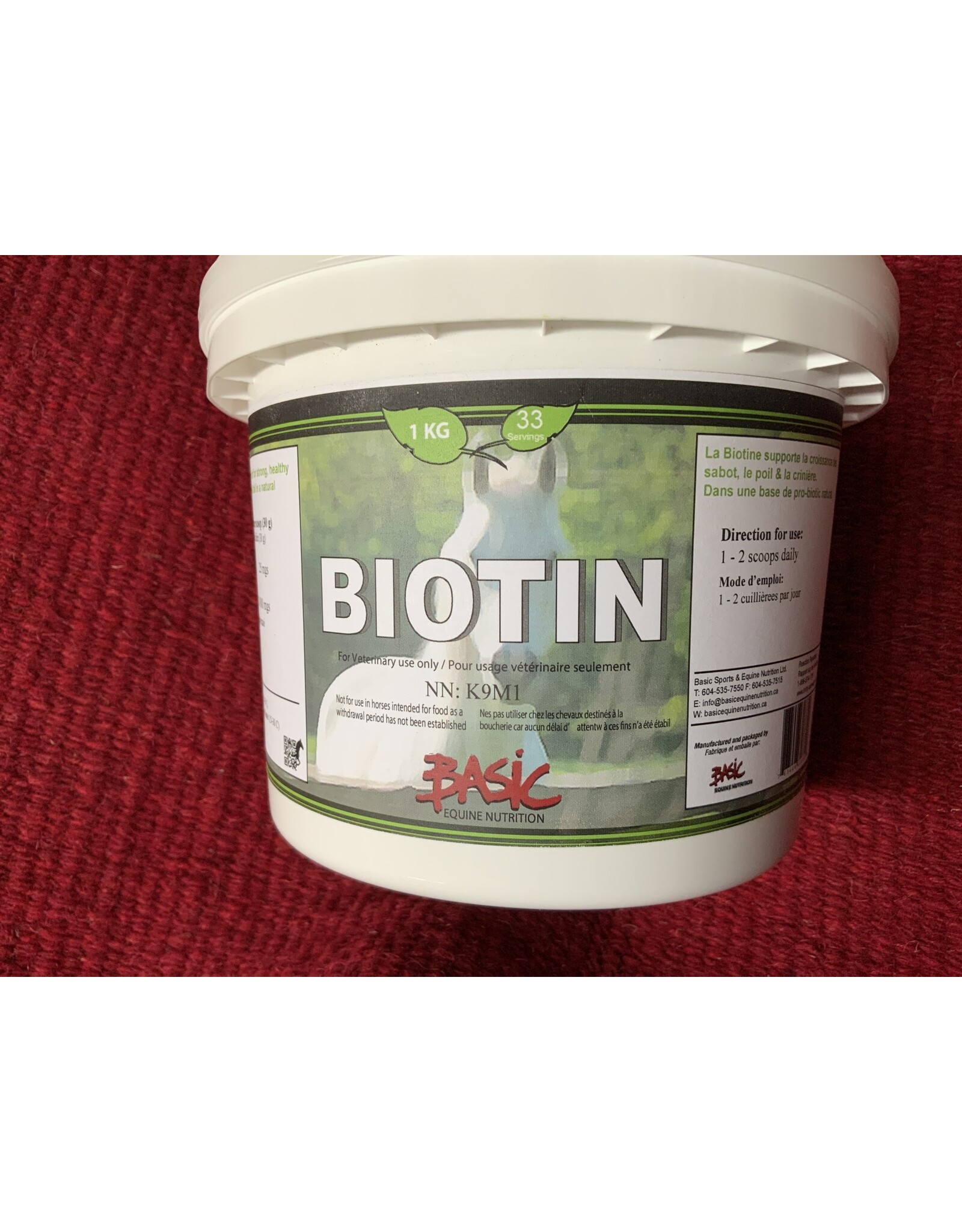 Biotin TEN 880 1KG *** (25 mg per scoop). Water soluble B-group vitamin and is a crucial co-factor in hoof keratination. This vitamin is especially important for the maintenance of hooves and signific