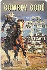 Metal Sign - Cowboy Code - TGW-002
