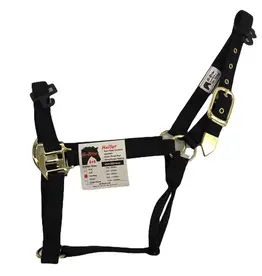Hi-Brow Halter - Flat Nylon Horse Halter -  Brown - THB505H-BR