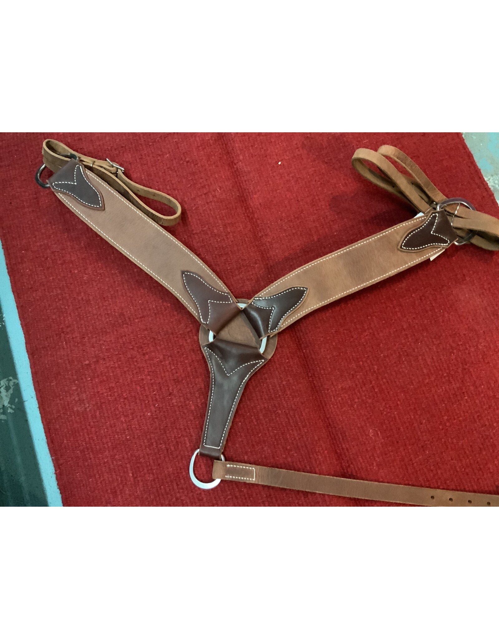 Western Rawhide Signature Harness Leather Roper Breast Collar With Latigo Lining - 202088-56