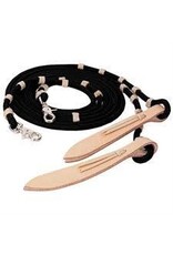 Weaver Vaquero Split Reins Black/Tan 35-2044-BK
