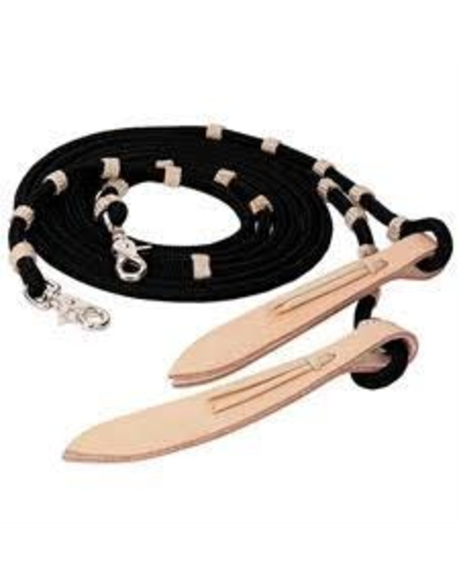 Weaver Vaquero Split Reins Black/Tan 35-2044-BK