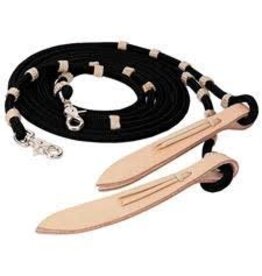 Weaver Vaquero Split Reins Black/Tan 35-2044-BK