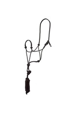 Economy Mountain Rope Halter W/Lead - Br/Trq -292984-92