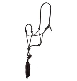 Economy Mountain Rope Halter W/Lead - Br/Trq -292984-92