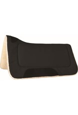 Mustang Contoured Canvas Saddle Pad With Fleece Bottom - BLK- 274043-27