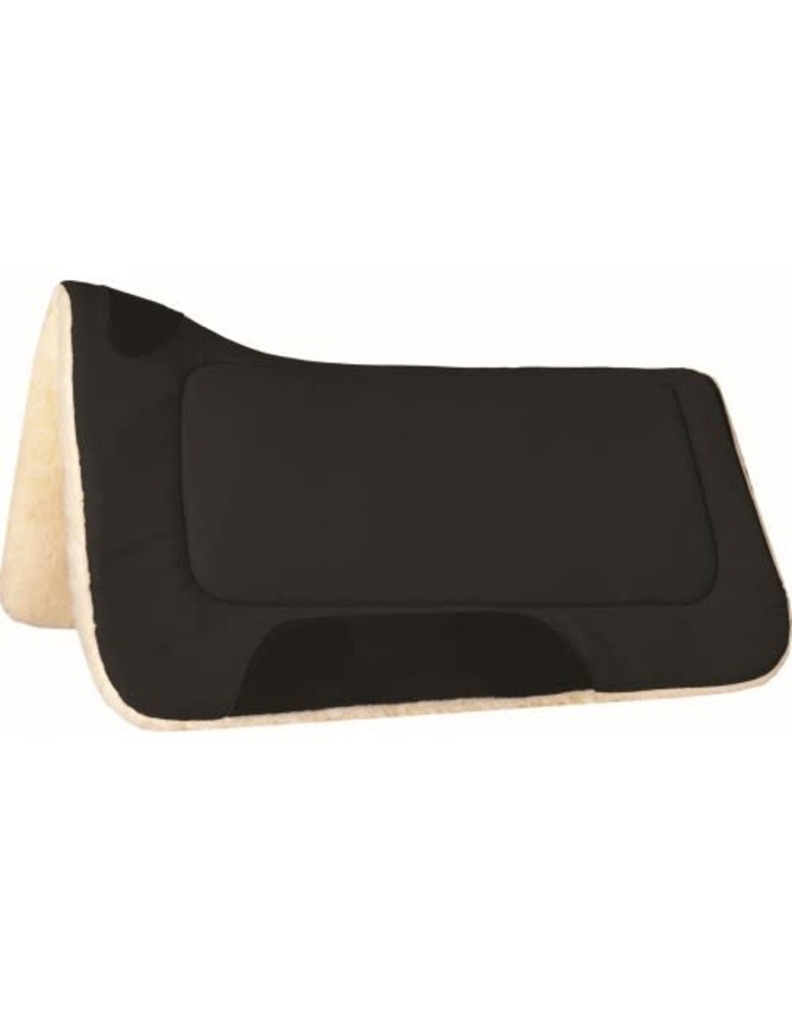 Mustang Contoured Canvas Saddle Pad With Fleece Bottom - BLK- 274043-27