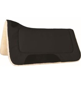Mustang Contoured Canvas Saddle Pad With Fleece Bottom - BLK- 274043-27
