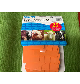 Allflex TAG* Allflex Large 2pc Blank 25s  GLF/GSM-0 - Orange GLOR00