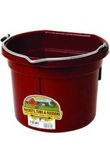 Pail 8qt Plastic Flat Back Bucket - Burgundy - 115-499