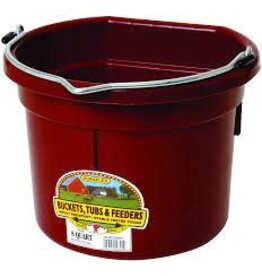 Pail 8qt Plastic Flat Back Bucket - Burgundy - 115-499