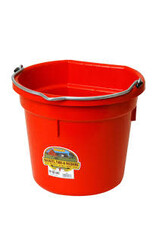 Pail 20qt/5gal Plastic Flat Back Bucket - Red - 115-522