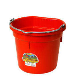 Pail 20qt/5gal Plastic Flat Back Bucket - Red - 115-522
