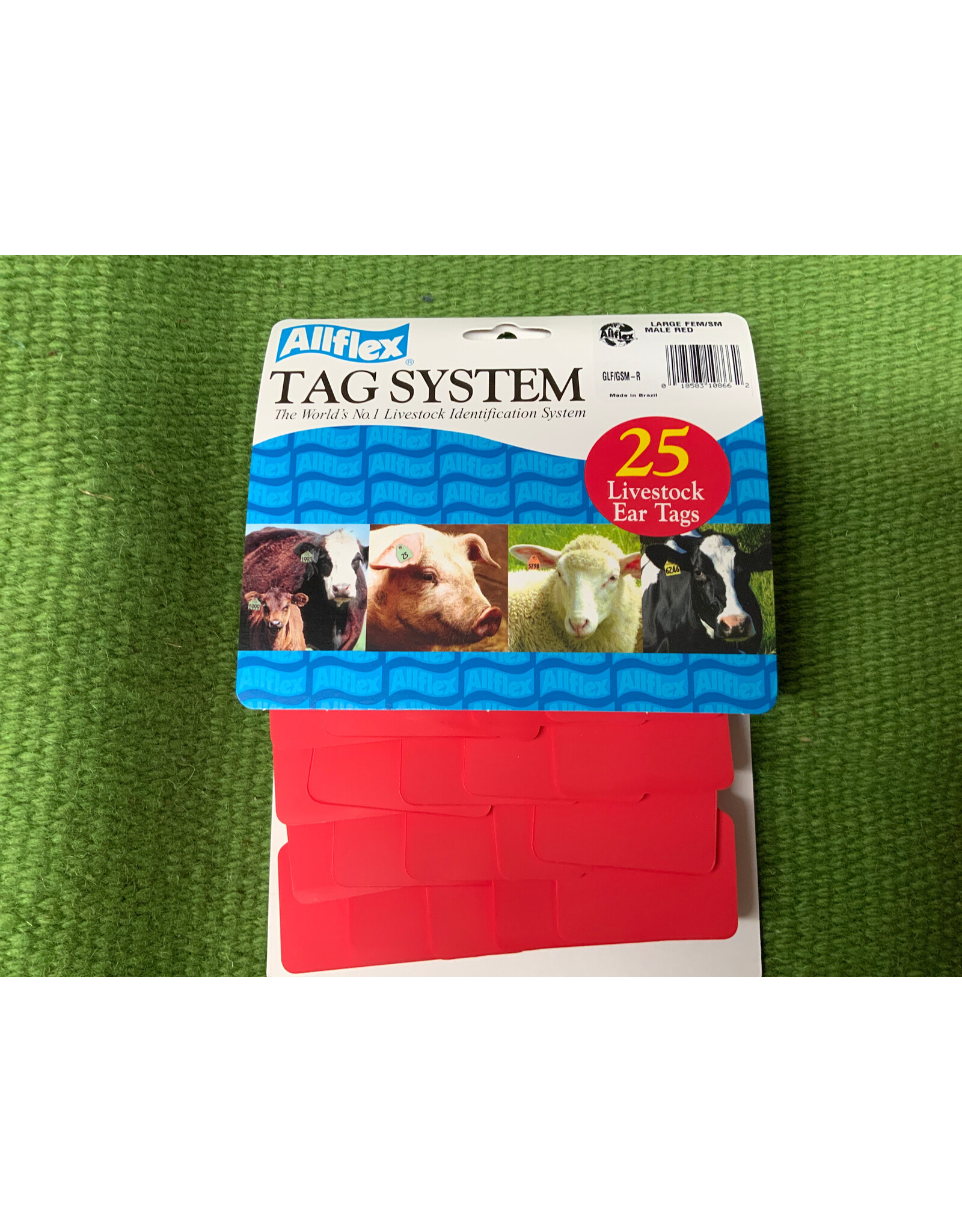 Allflex TAG* Allflex Large 2 pc Blank 25s  GLF/GSM-R - Red GLRE00