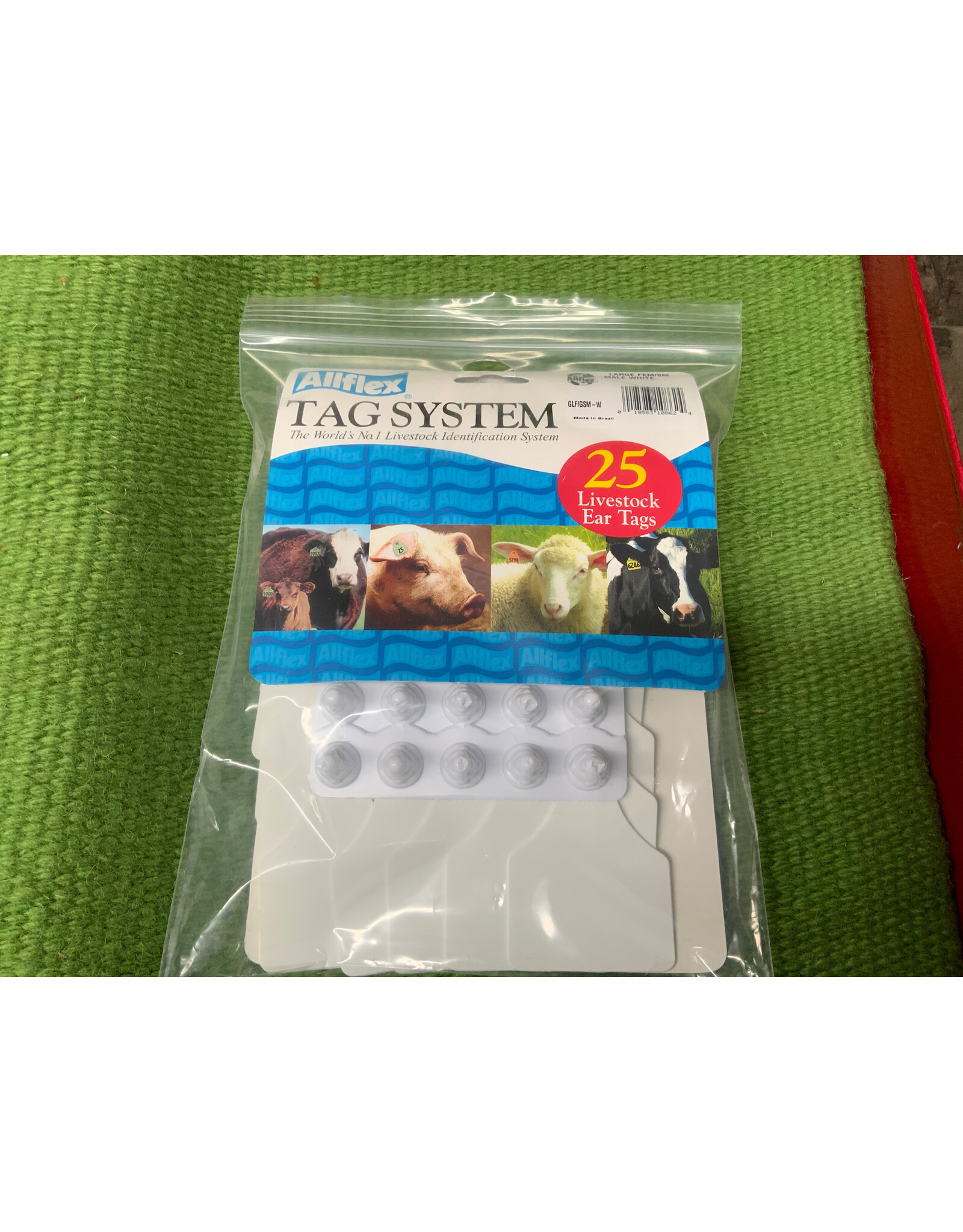 Allflex TAG* Allflex Large 2 pc Blank 25s  GLF/GSM-W - White - GLWH00-301890