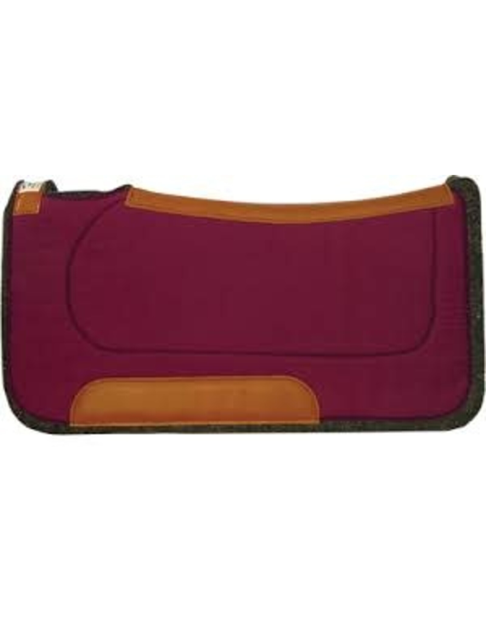 Diamond Wool The Contoured Rancher Saddle Pad 32 x 32 - Burgundy - 273851-43