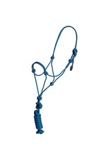 Economy Mountain Rope Halter with Lead - Foal -  Blue/White  - 292977-13